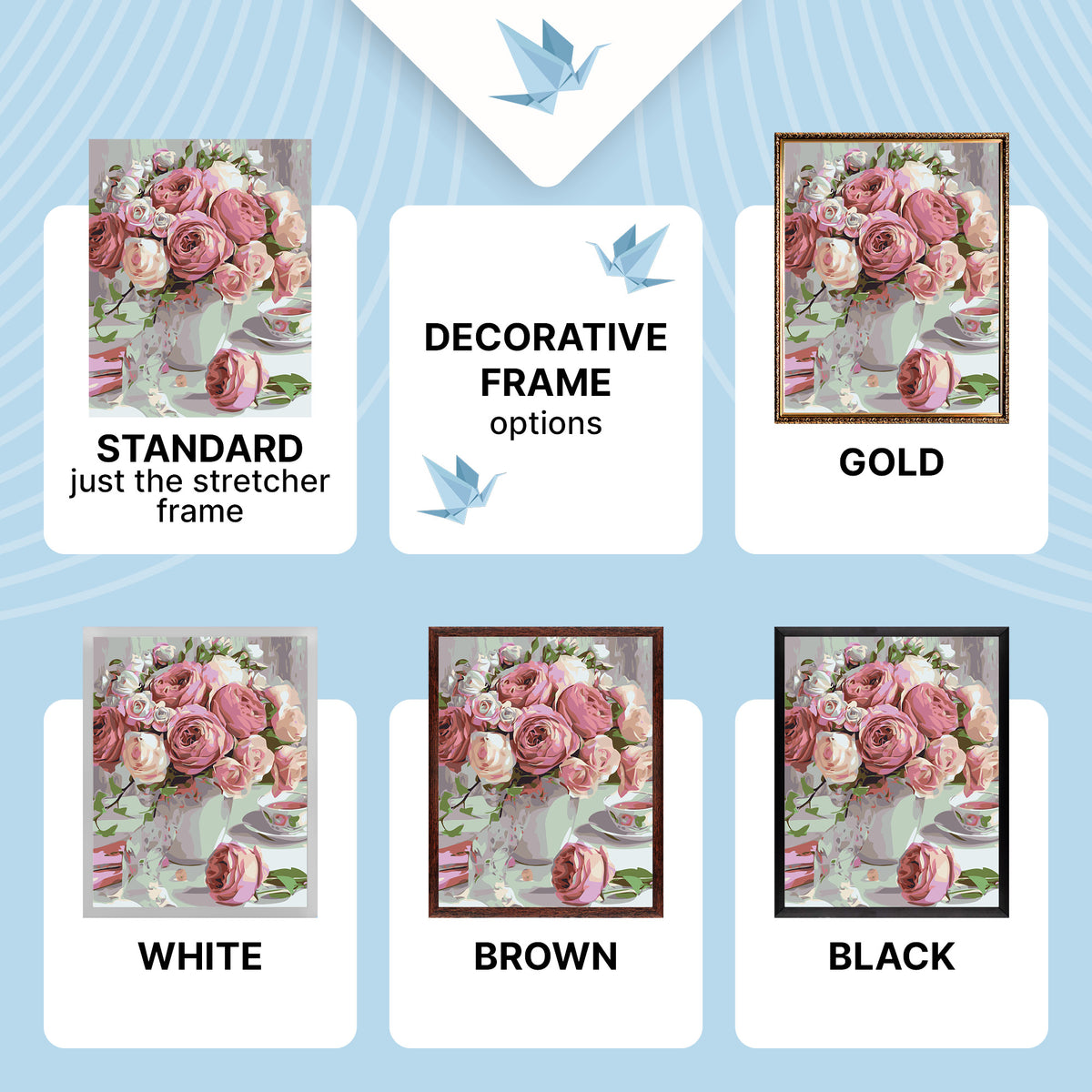 Paint by Numbers on a 40*50 cm frame – Pink Peonies. Flowers LW 3069
