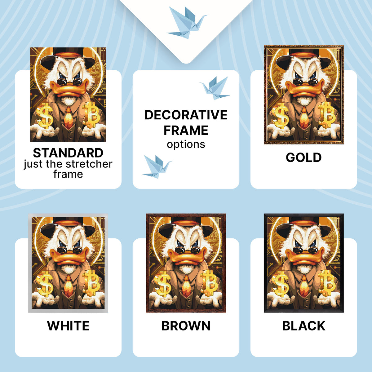 Paint by Numbers on a 40*50 cm Frame Uncle Scrooge with Metallic Paints (gold) LW 3320