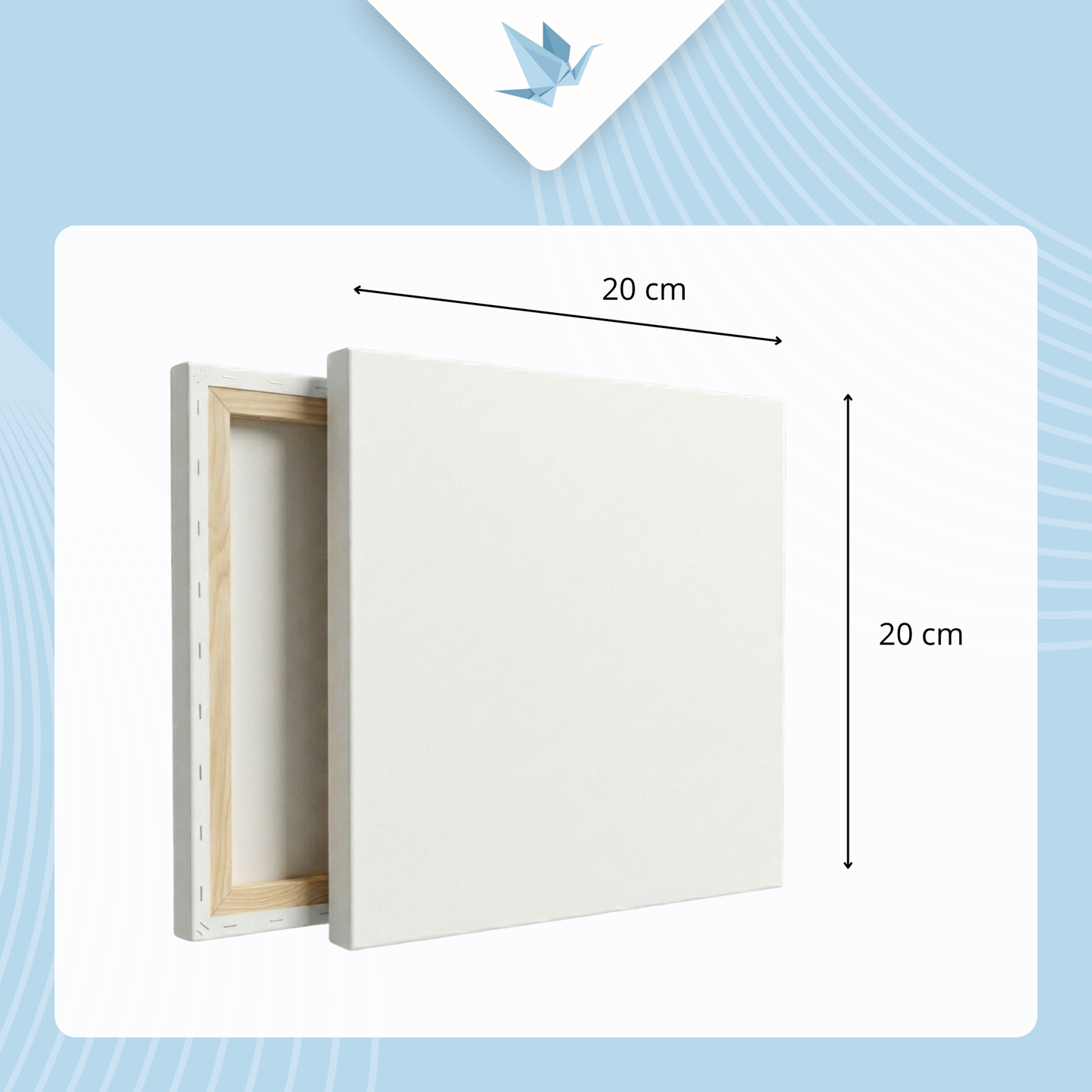 Artist Canvas on Wooden Stretcher Frame 20×20 cm, Primed, 280 g/m²