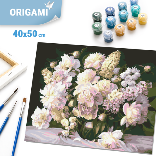 Paint by Numbers on Frame 40*50 cm Flowers - Delicate Bouquet LW 1073