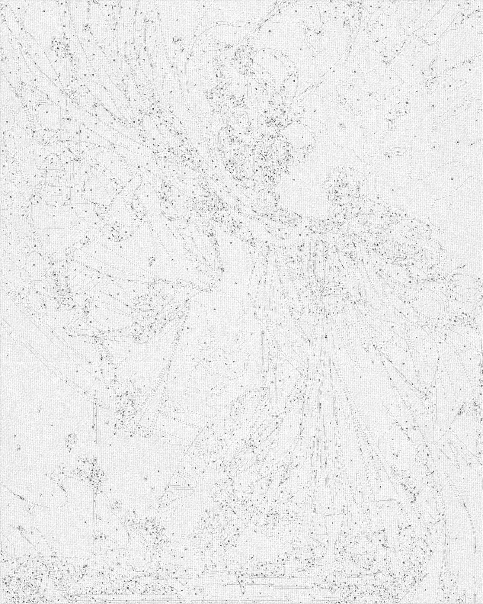 Paint by Numbers on a 40*50 cm frame – Heavenly Blessing. Anime LW 12570