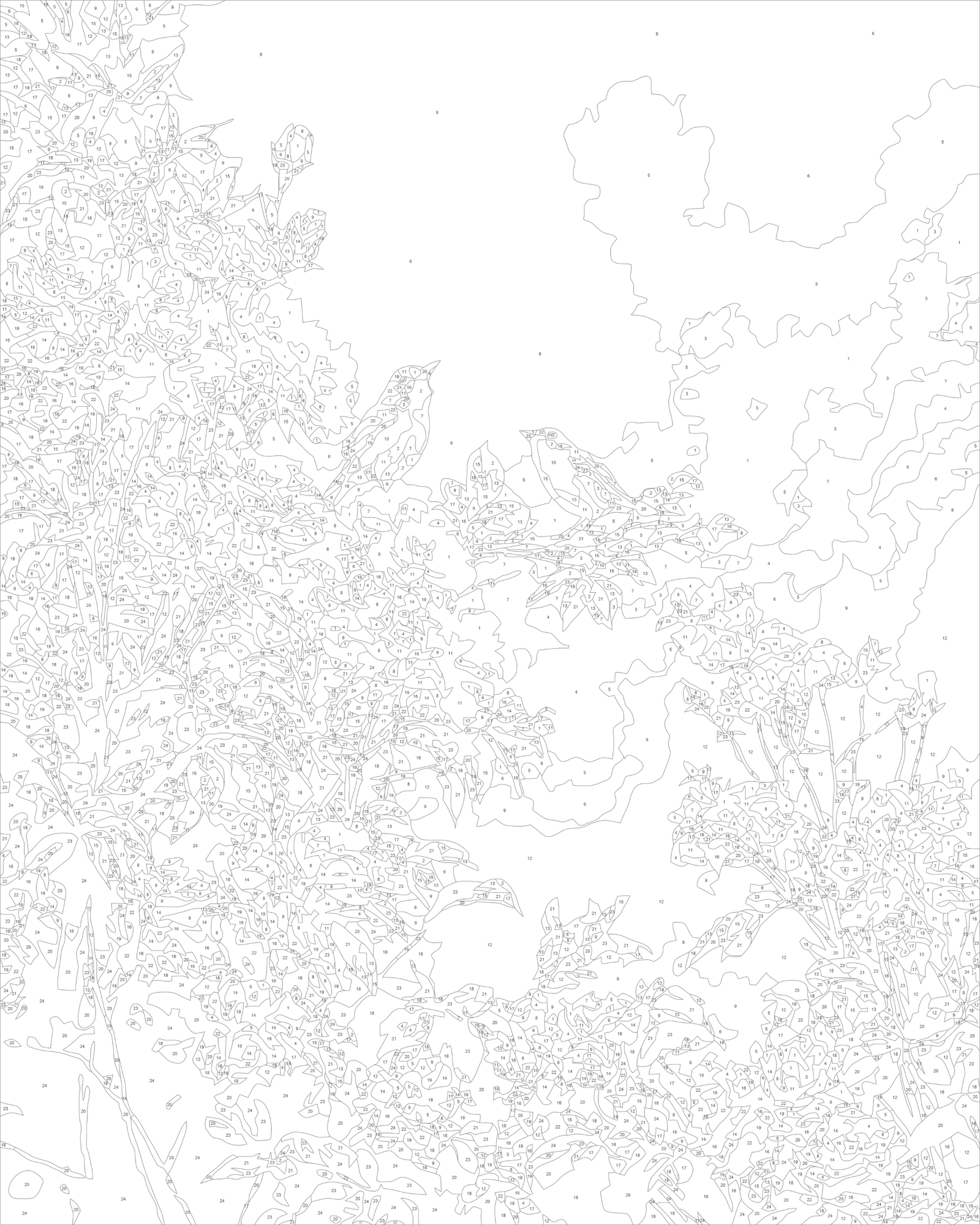 Malowanie po numerach 40x50 cm - Ptaszki wśród piwonii LW 2003-01