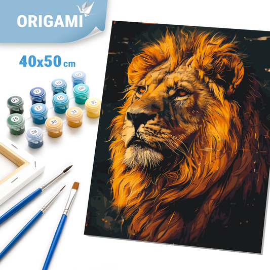 Maľovanie podľa čísel na ráme 40*50 cm - Lev - Zvieratá - LW 2230