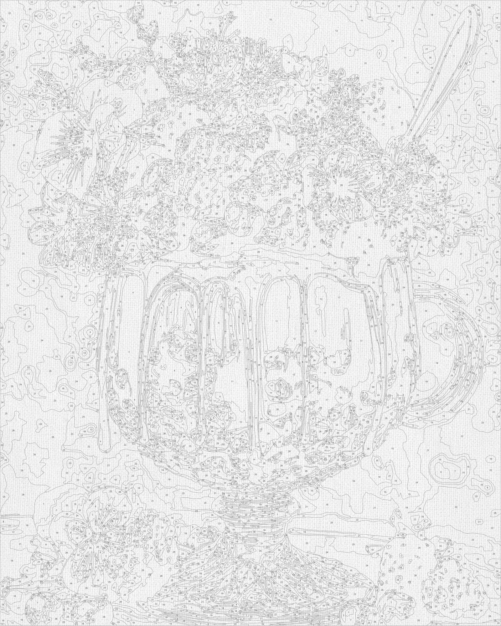 Malowanie po numerach 40x50 cm - Kwiatowo-jagodowy deser LW 3003-01