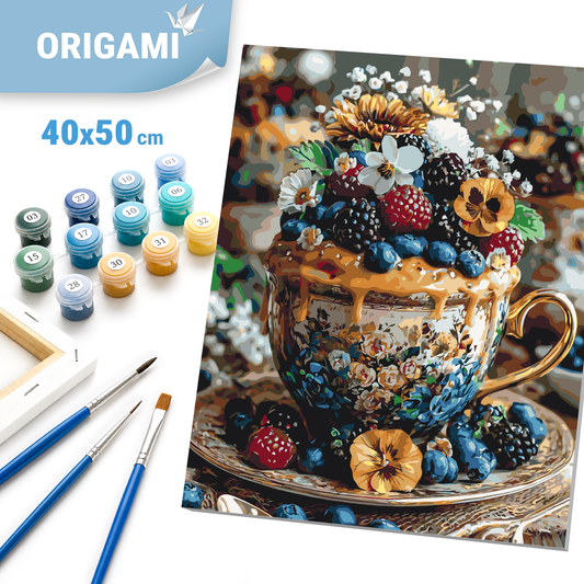 Paint by Numbers on a 40x50 cm frame - Berry Harmony - Still Life - LW 3038-01