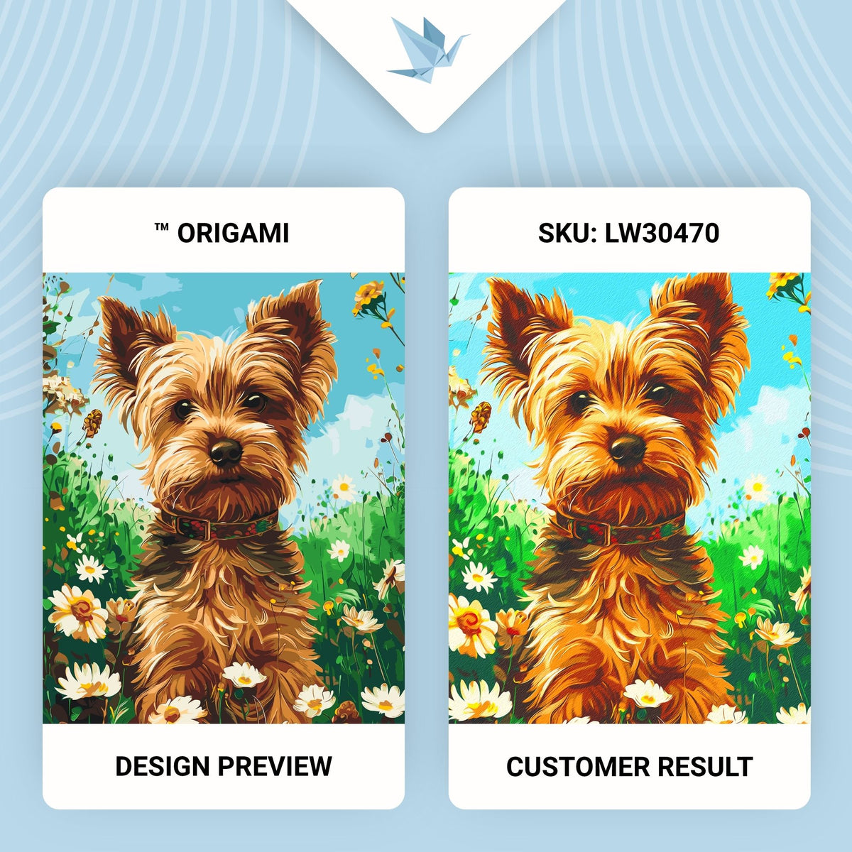 Malowanie po numerach 40×50 cm – Yorkshire terrier – Zwierzęta – LW 30470