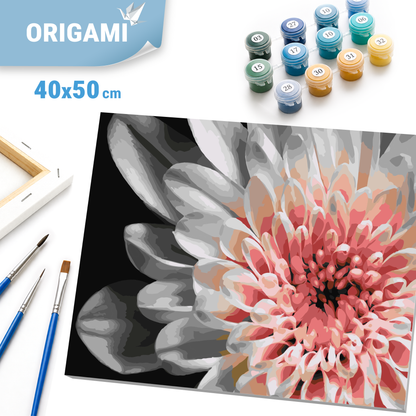Malowanie po numerach na ramie 40x50 cm - Dalia - Kwiaty - LW 30500