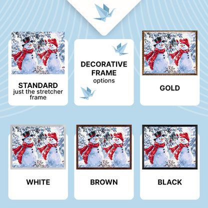 Paint by Numbers on a frame 40*50 cm winter – Merry Snowmen LW 3070