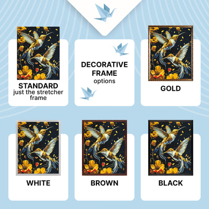 Paint by Numbers on Frame 40*50 cm Dance of Birds with Metallic Colors LW 30759