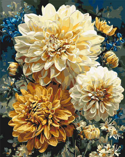 Malowanie po numerach 40x50 cm - Letni bukiet - Kwiaty LW 3093-01