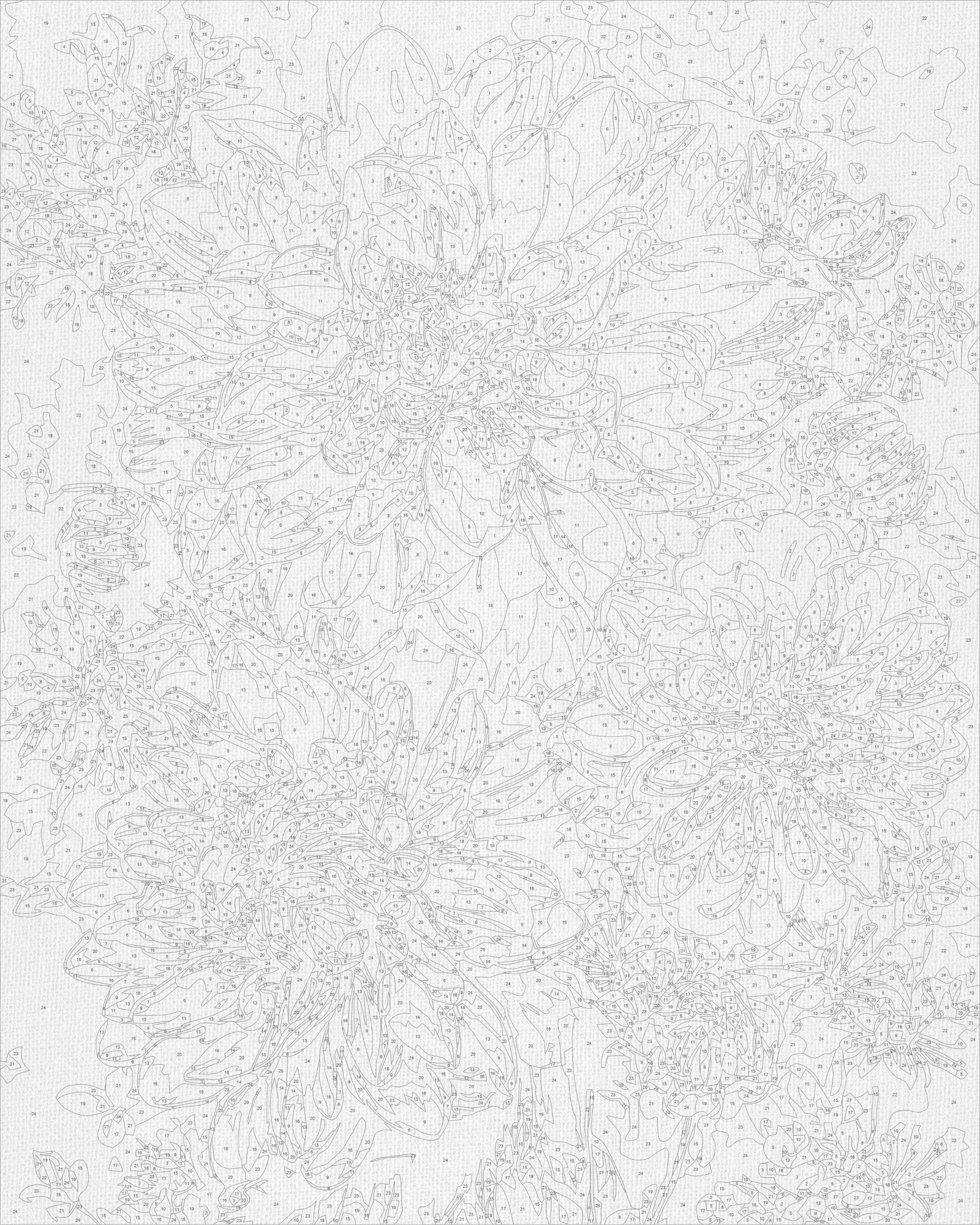 Malowanie po numerach 40x50 cm - Letni bukiet - Kwiaty LW 3093-01