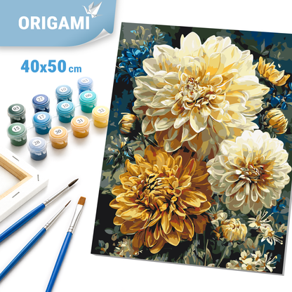 Malowanie po numerach 40x50 cm - Letni bukiet - Kwiaty LW 3093-01