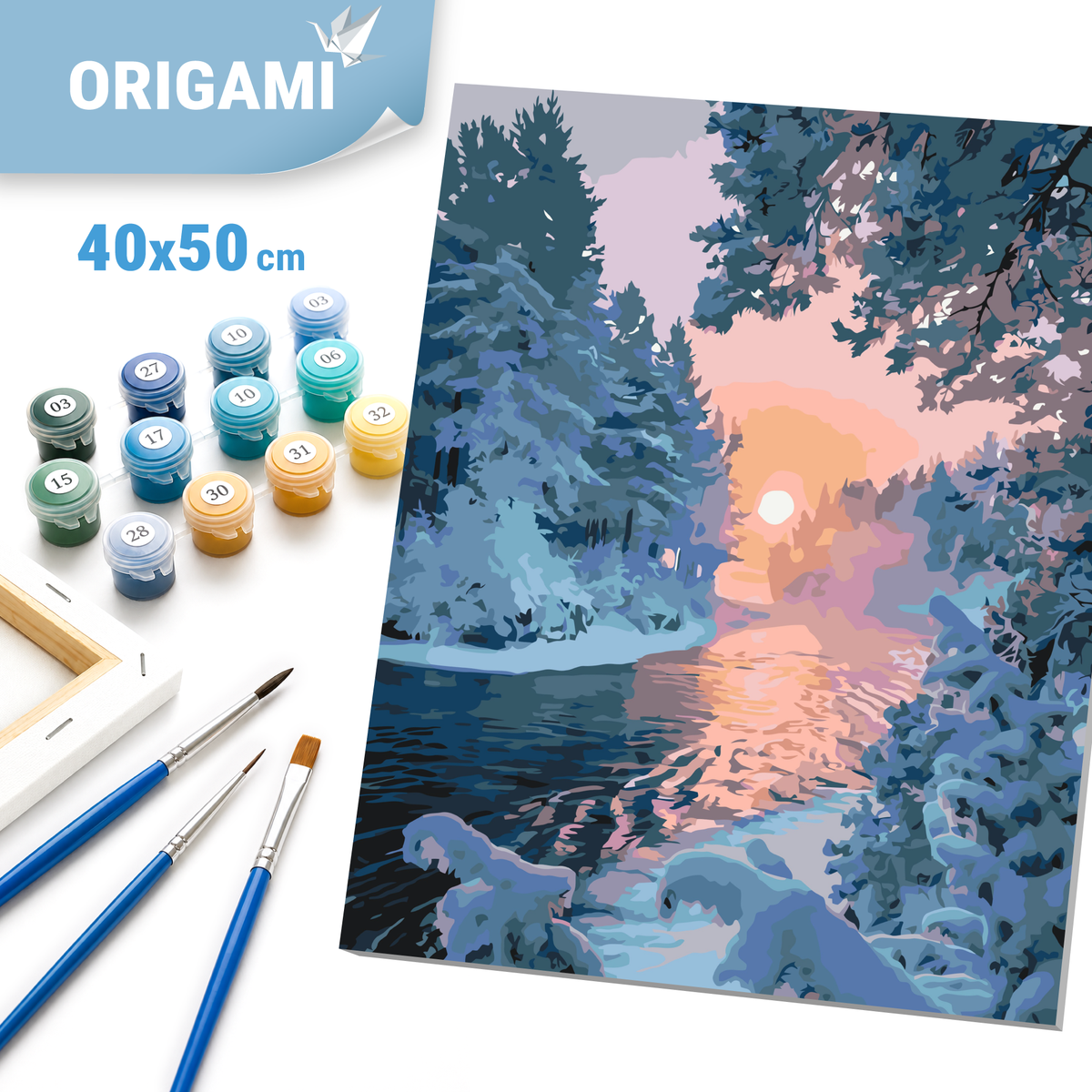 Paint by numbers on a 40*50 cm frame – Winter LW 3096