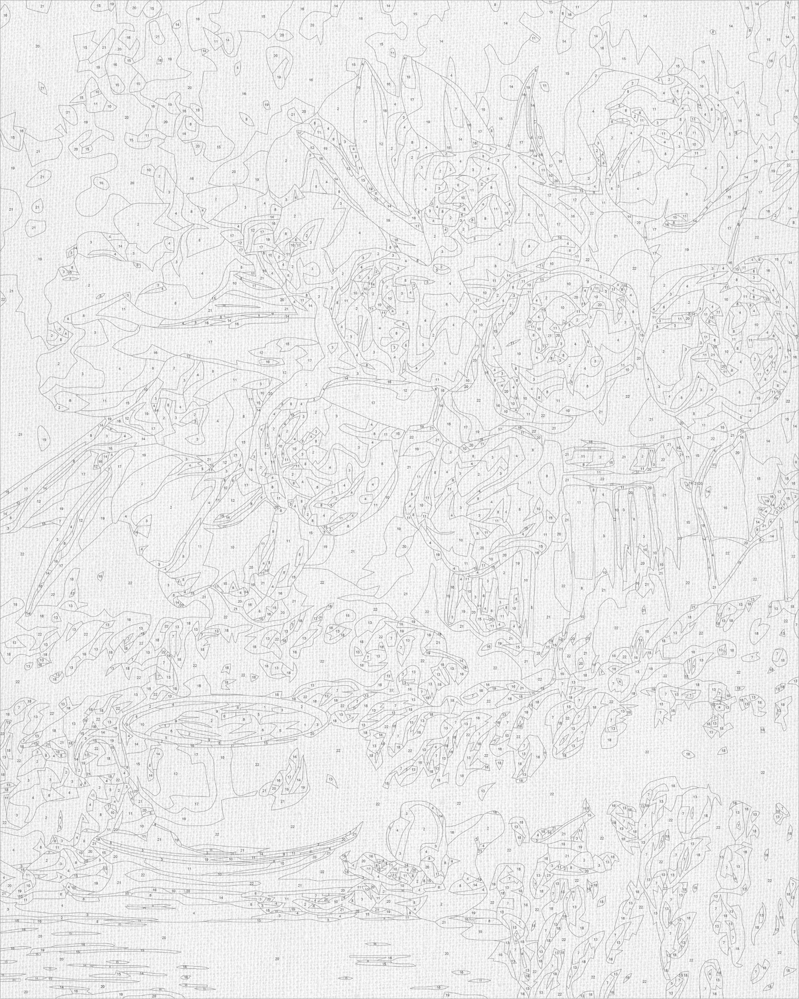 Malowanie po numerach 40x50 cm - Kwiaty z kawą LW 30980-01