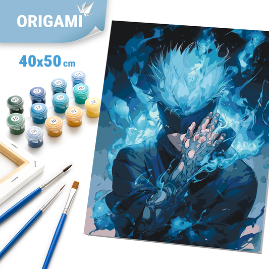 Maľovanie podľa čísel na ráme 40*50 cm - Satoru Gojo, Jujutsu Kaisen - Anime - LW 31230