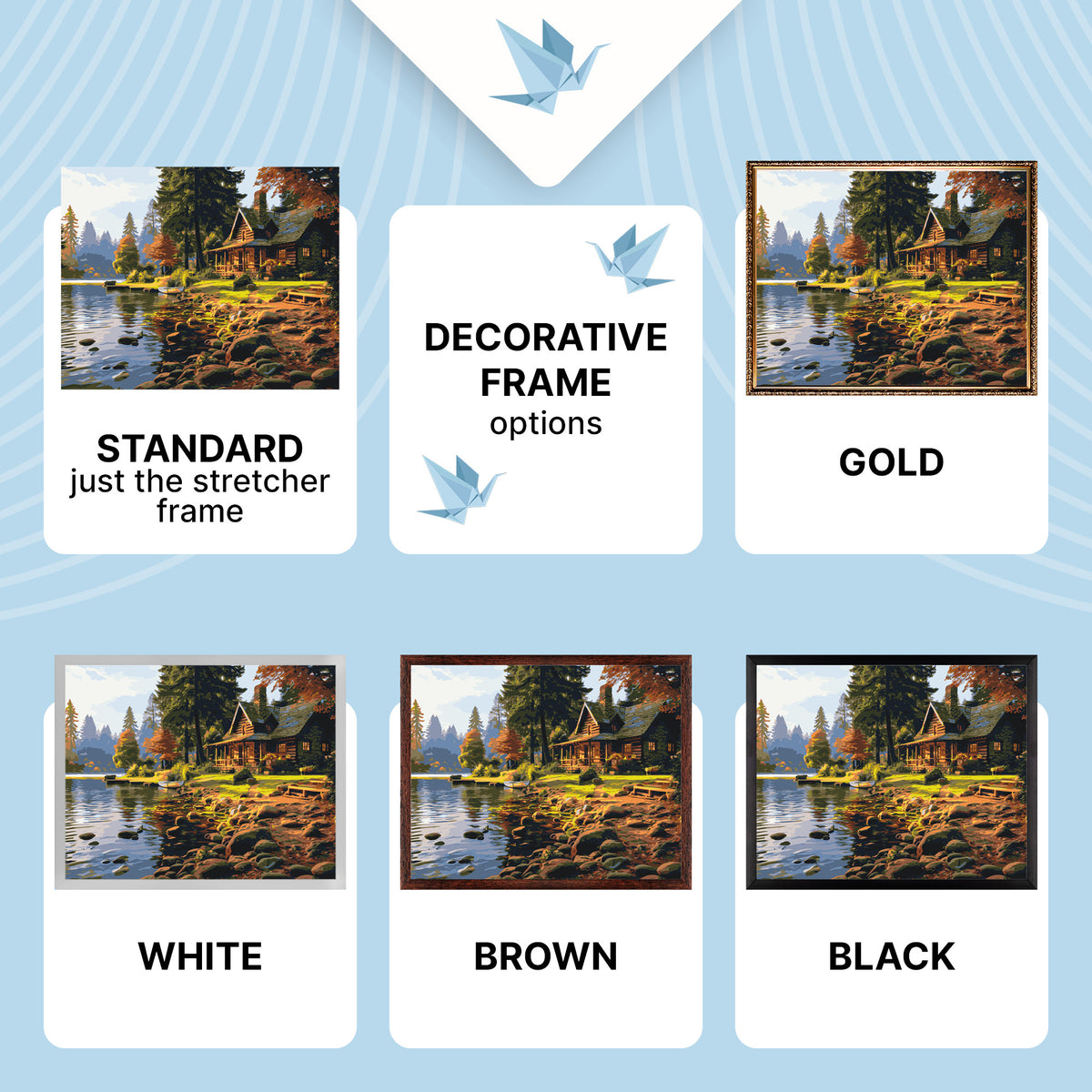 Paint by Numbers on a frame 40*50 cm – Landscape. House in the Forest LW 31250