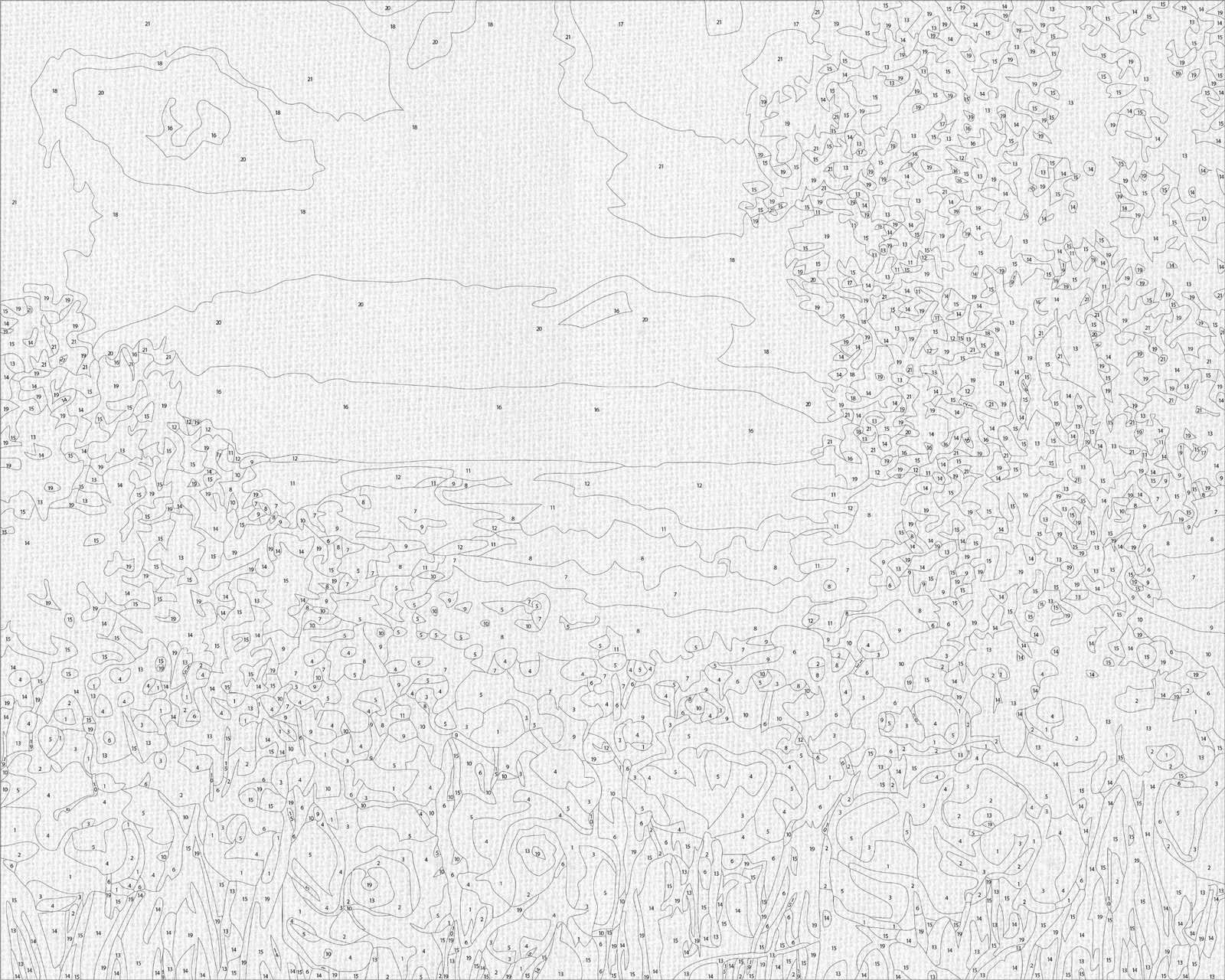 Malowanie po numerach 40x50 cm - Polne maki - Kwiaty LW 3131
