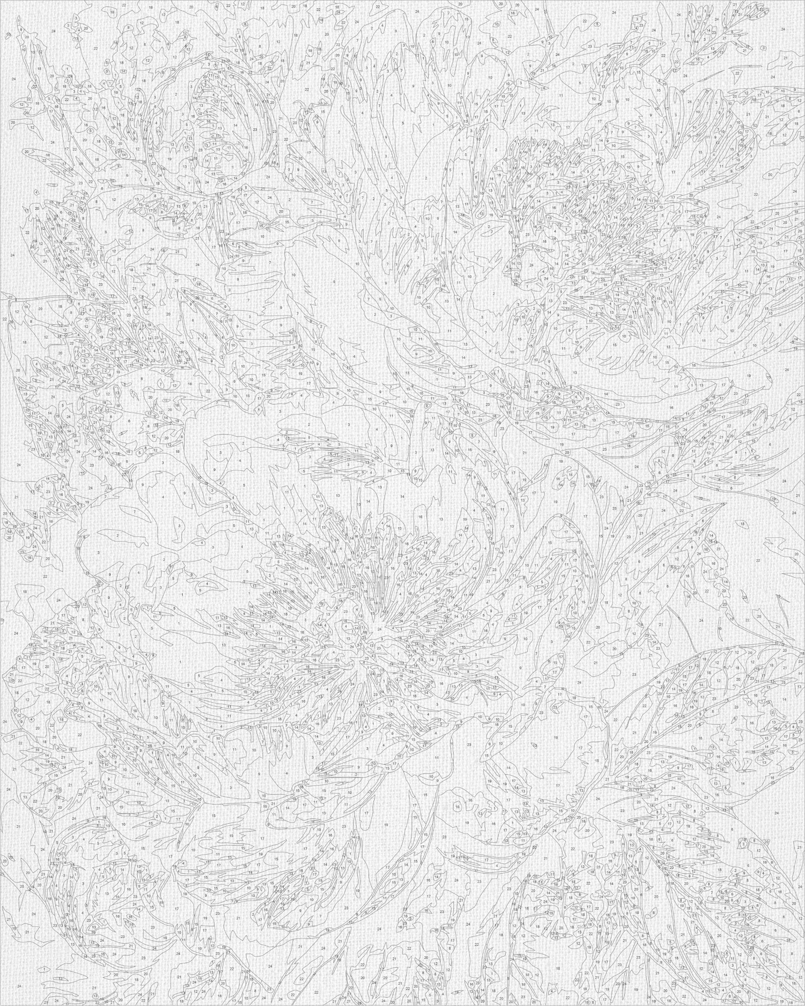 Malowanie po numerach 40x50 cm - Królewskie piwonie LW 31470-01