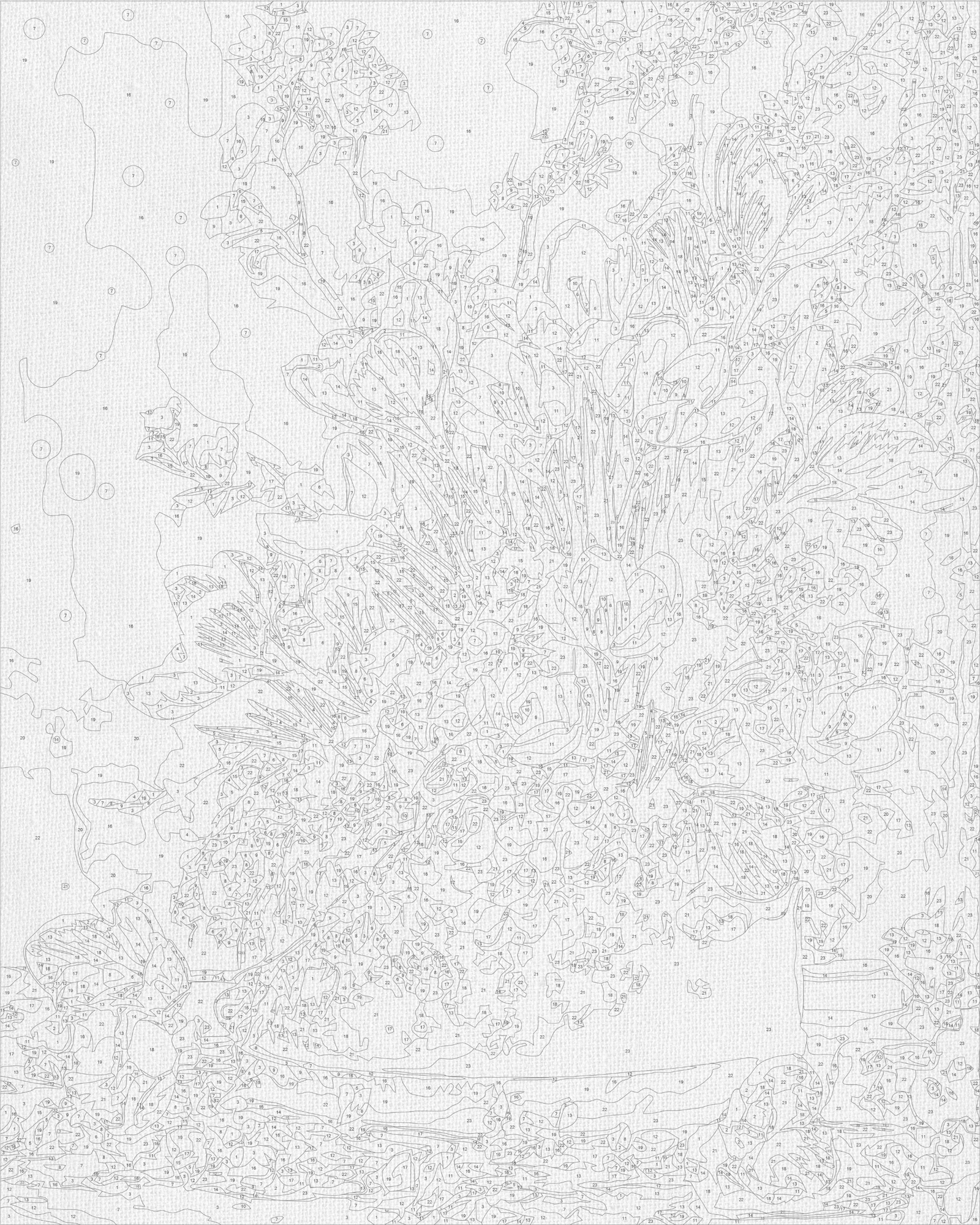 Malowanie po numerach 40x50 cm - Wiosenne krokusy - Kwiaty LW 31520-01