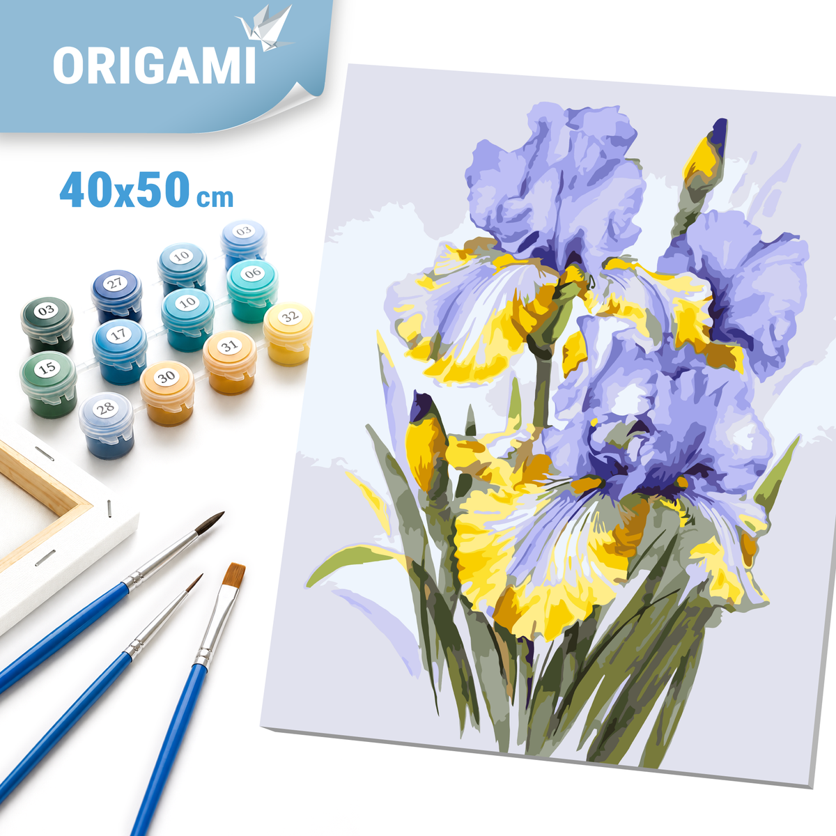 Paint by Numbers on a 40*50 cm frame – Iris Bouquet. Flowers LW 31600