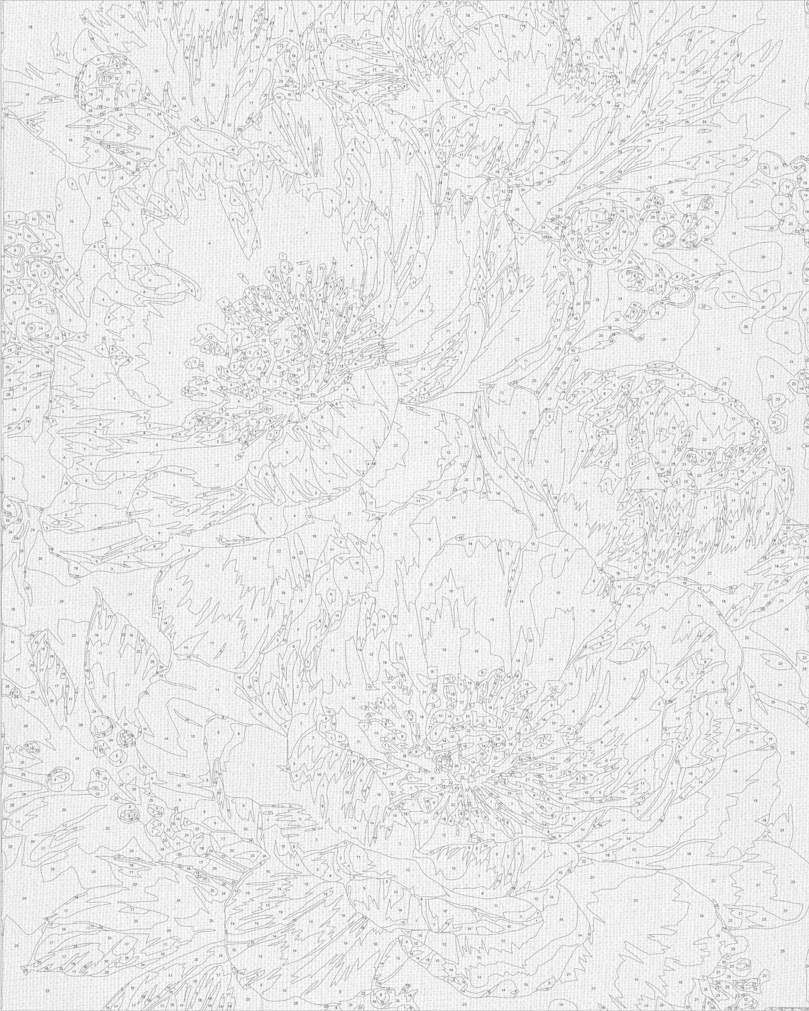 Malowanie po numerach 40x50 cm - Różowe piwonie (metalik) LW 3170-01
