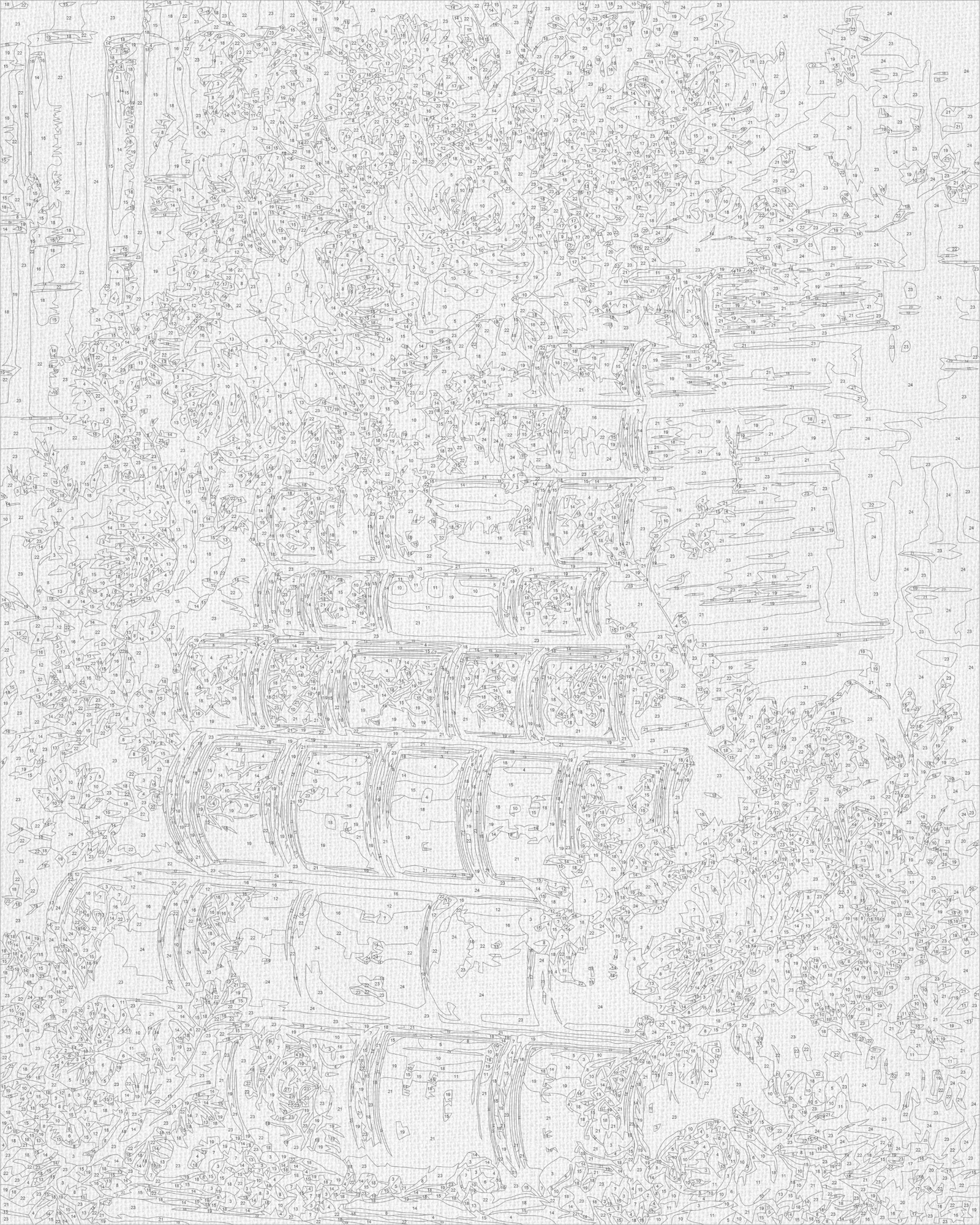 Malowanie po numerach 40x50 cm - Literacki ogród - Kwiaty LW 3173-01