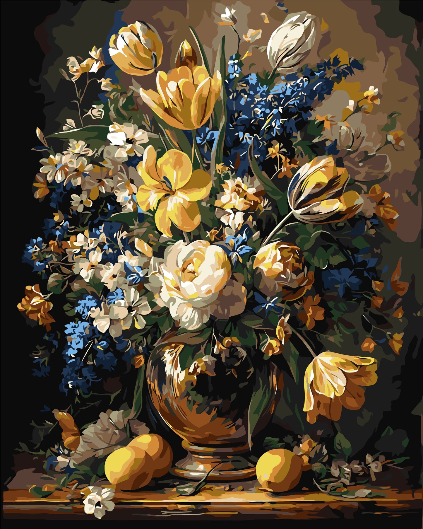 Malowanie po numerach 40x50 cm Kwiaty - Bogaty bukiet w LW 3174-01