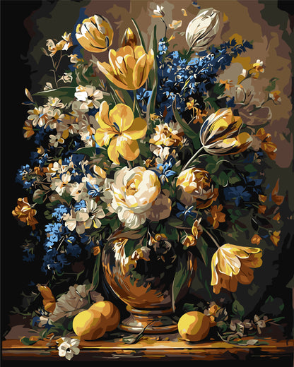 Malowanie po numerach 40x50 cm Kwiaty - Bogaty bukiet w LW 3174-01