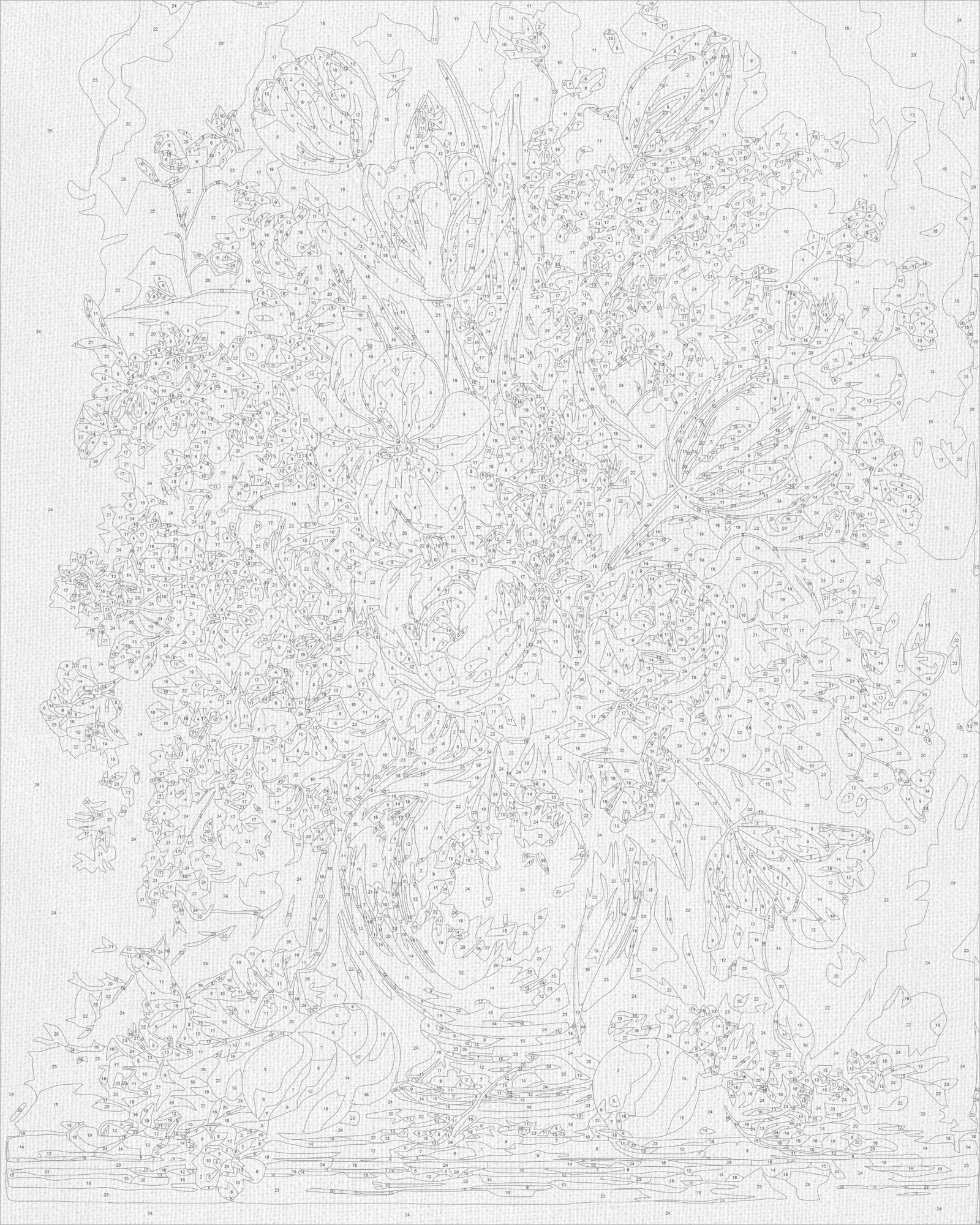 Malowanie po numerach 40x50 cm Kwiaty - Bogaty bukiet w LW 3174-01