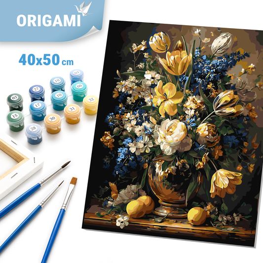 Paint by Numbers on a frame 40*50 cm Flowers - Rich bouquet in a vase LW 3174-01