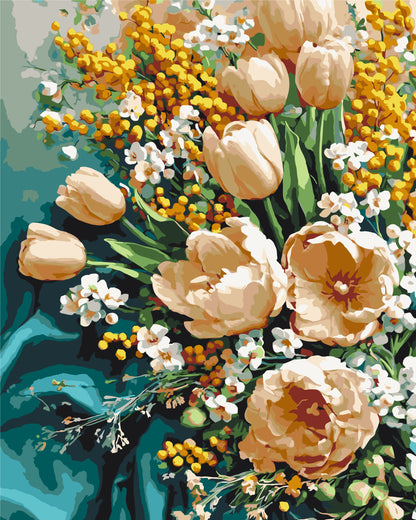 Malowanie po numerach 40x50 cm - Wiosenne tulipany - Kwiaty LW 3178-01