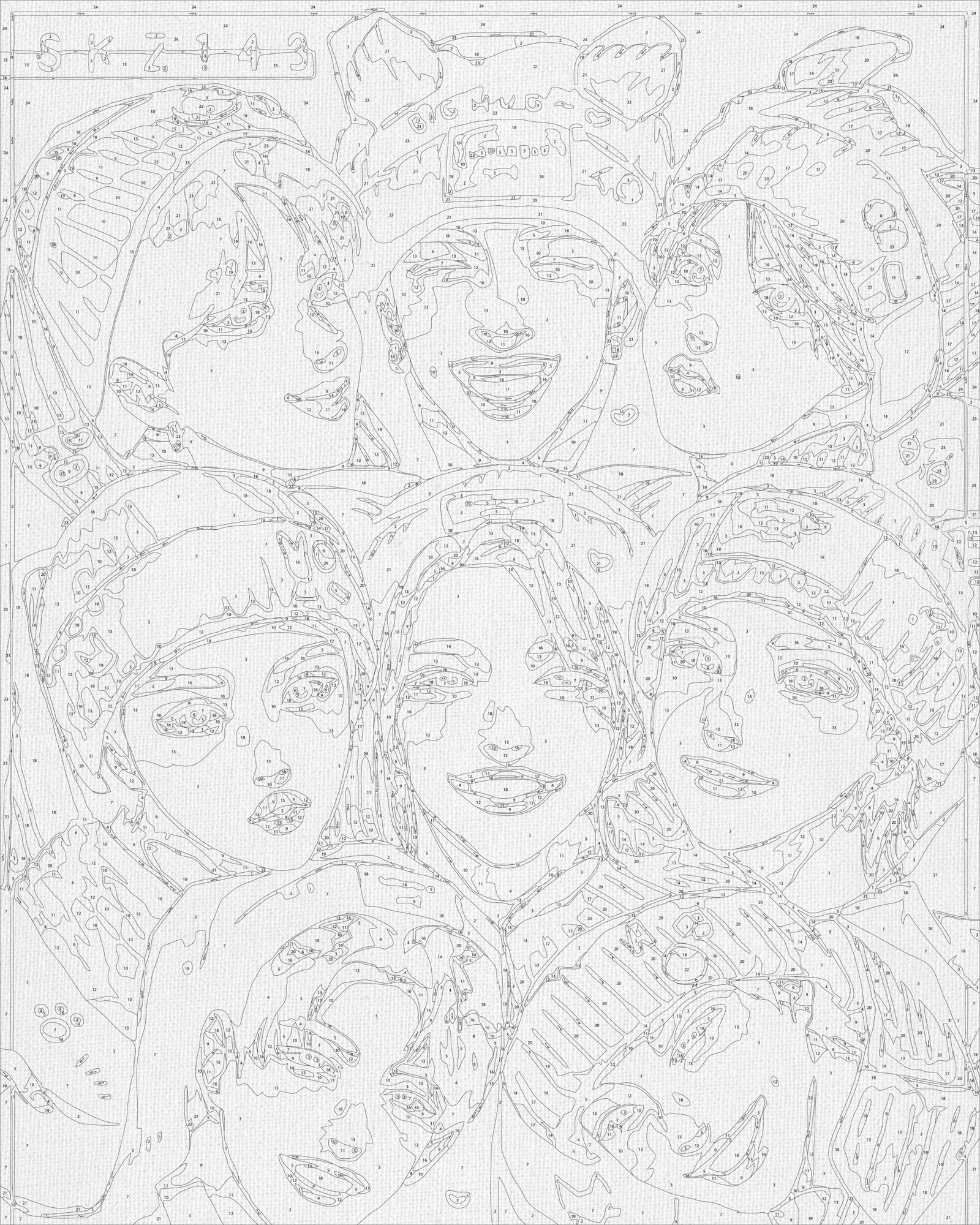 Malowanie po numerach 40x50 cm - K-pop, Stray Kids LW 31890