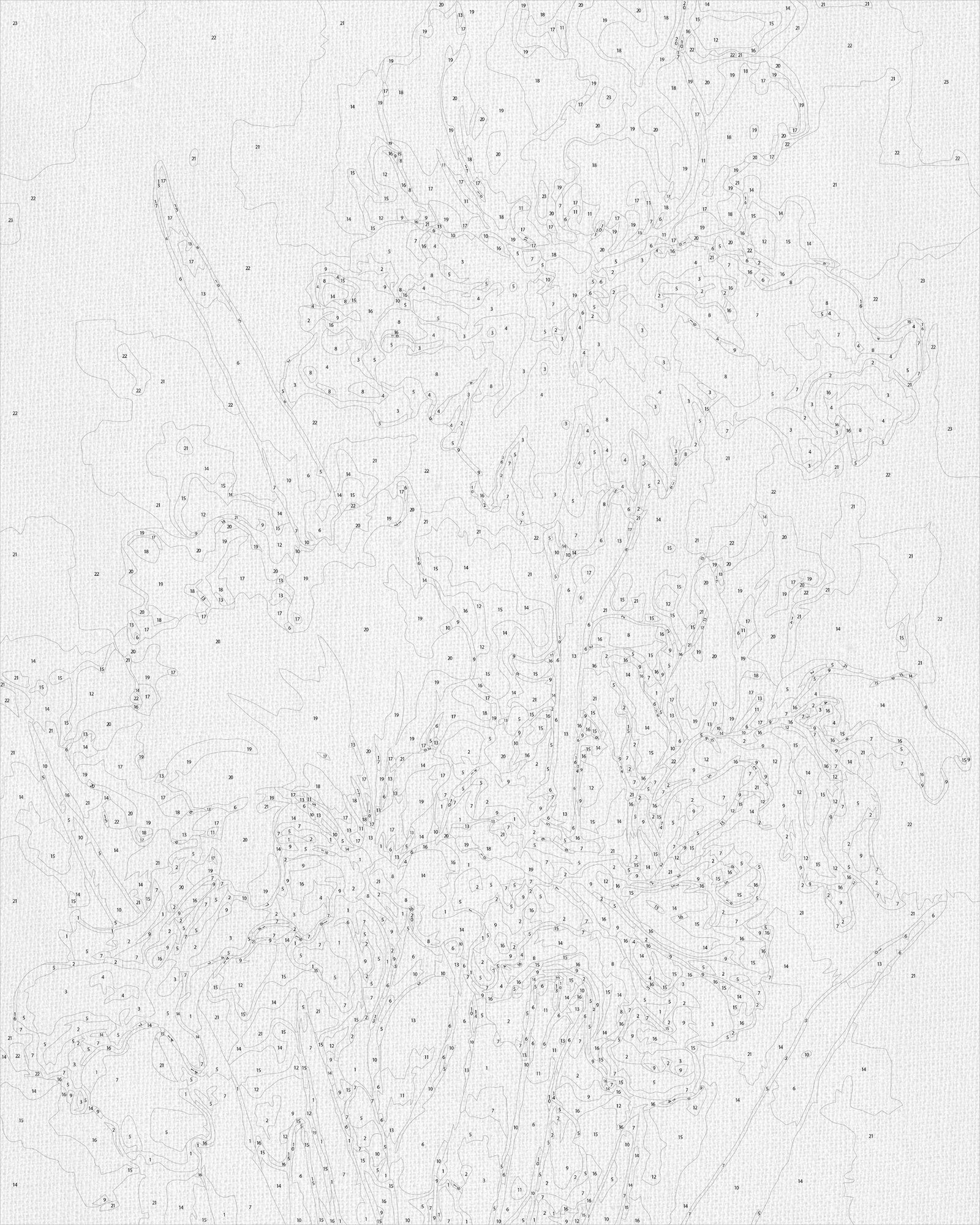 Malowanie po numerach 40x50 cm - Luksusowe irysy - Kwiaty LW 32040