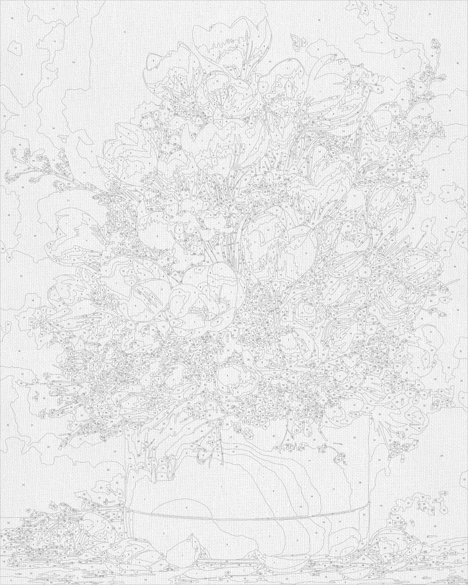 Malowanie po numerach 40x50 cm - Różowe tulipany - Kwiaty LW 3212-01