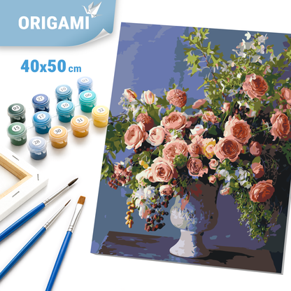 Paint by Numbers on a frame 40*50 cm – Bouquet of Peonies in a Vase LW 3239