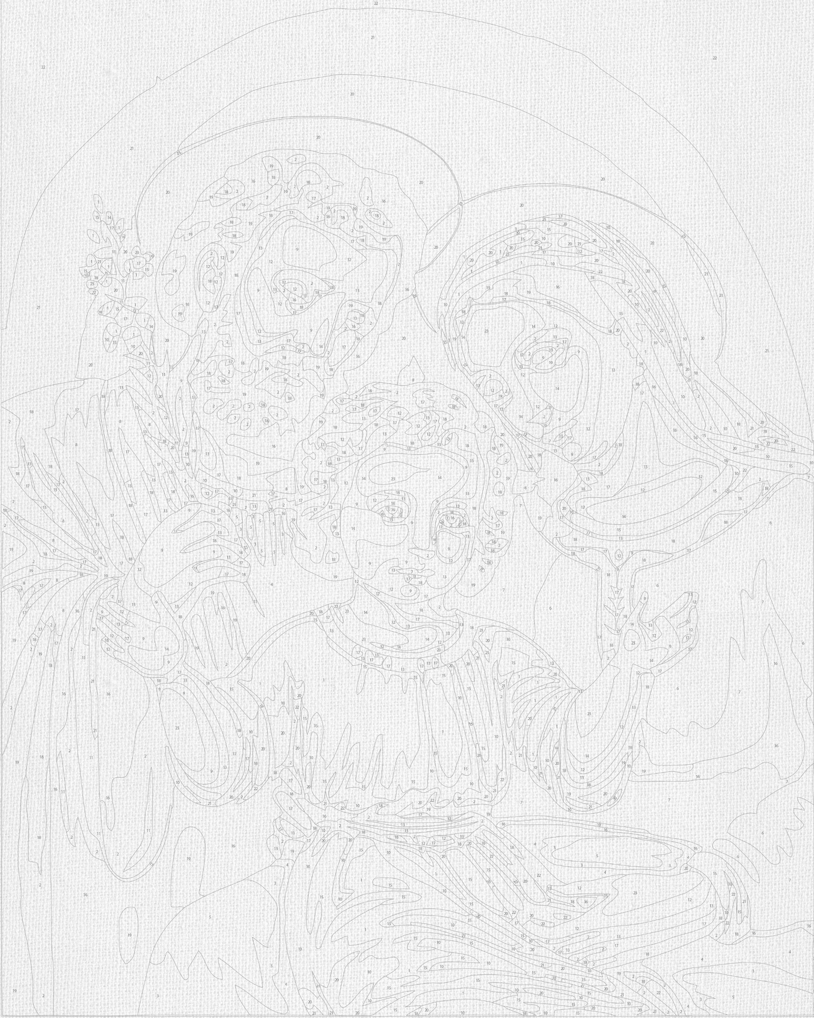 Malowanie po numerach 40x50 cm - Święta Trójca - Religia LW 3243