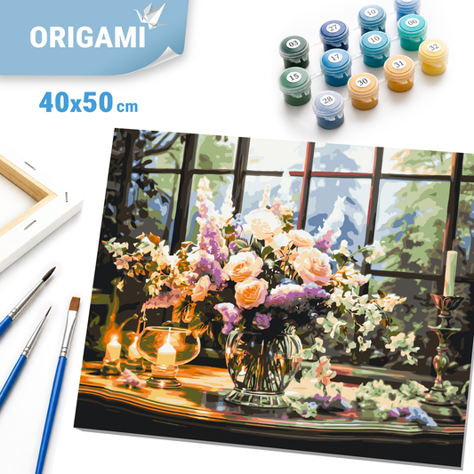 Paint by numbers on frame 40*50 cm – Wildflowers on the table LW 32450