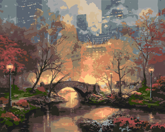Malowanie po numerach 40x50 cm - Central Park w Nowym Jorku LW 3256