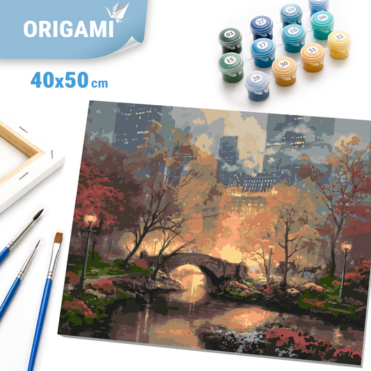 Paint by Numbers on a 40x50 cm frame - Central Park in New York - Landscape - LW 3256