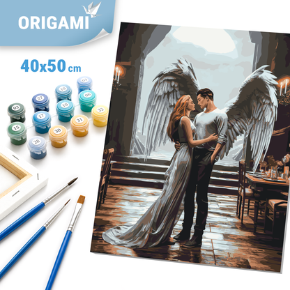 Paint by Numbers on canvas 40*50 cm - People. Angel Love LW 32790