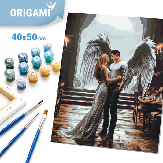 Paint by Numbers on canvas 40*50 cm - People. Angel Love LW 32790