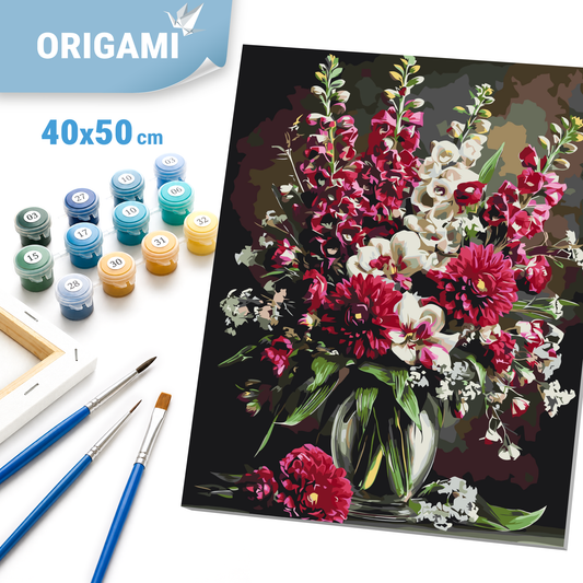 Paint by Numbers on a 40x50 cm frame - Magical Bouquet - Flowers - LW 3298-01