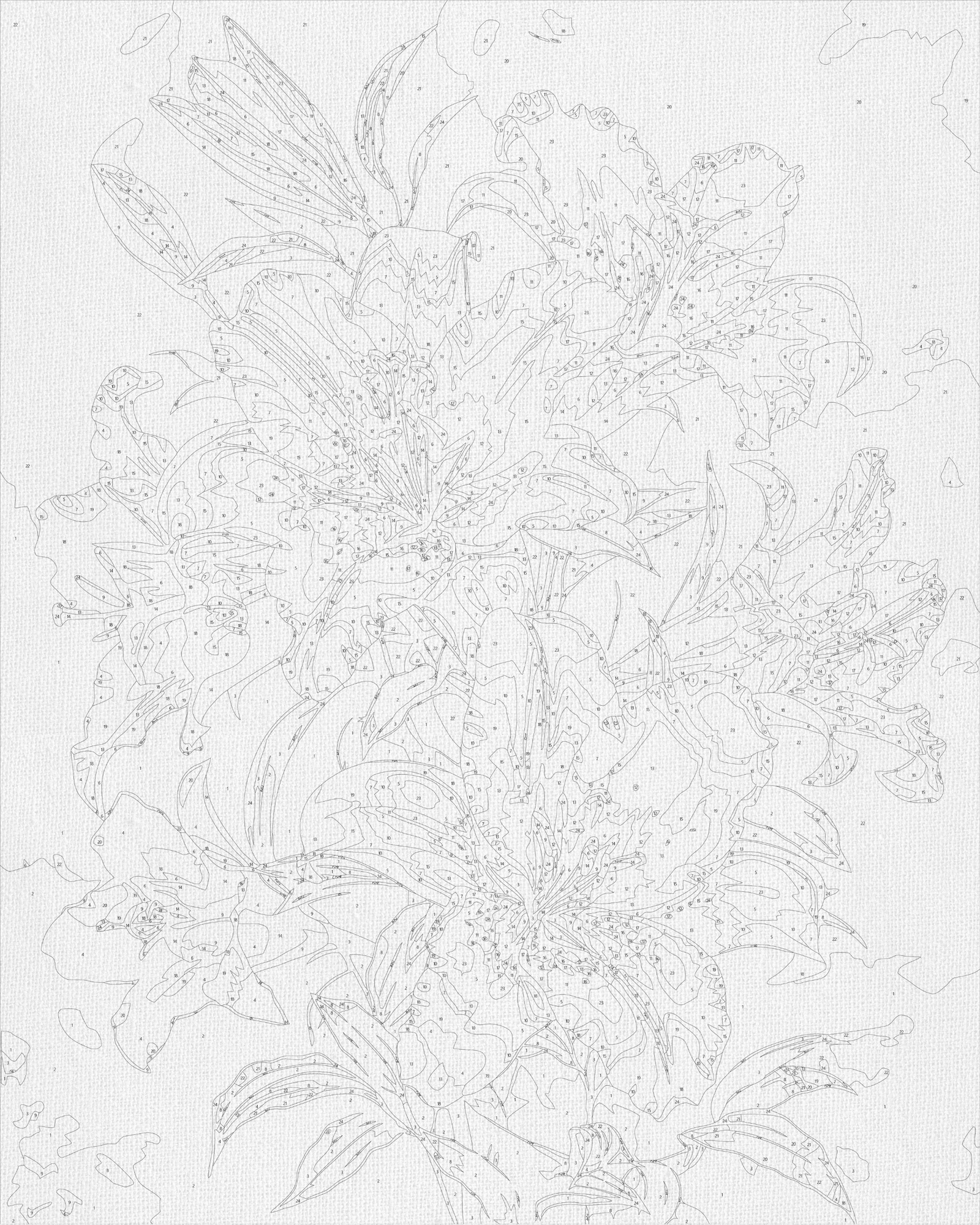 Malowanie po numerach 40x50 cm Kwiaty. Promienne lilie LW 3303