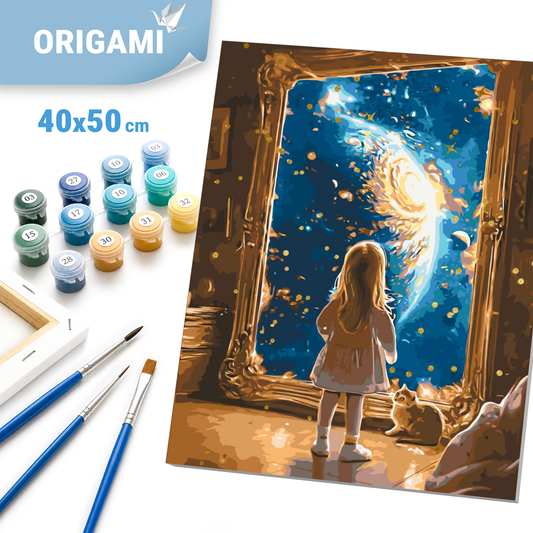 Paint by Numbers on a 40x50 cm frame - Portal to the Universe - Universe/People/Animals/Landscape - LW 3306