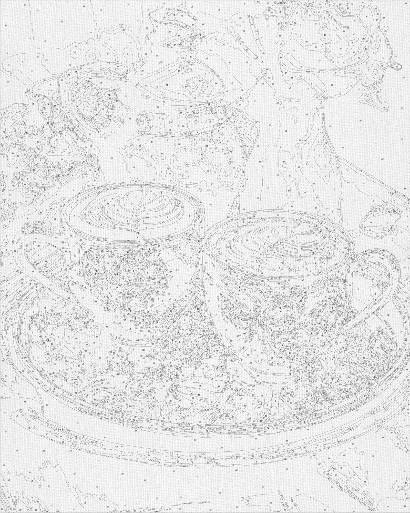 Paint by Numbers on a 40*50 cm frame Still Life. Aromatic coffee with metallic colors LW 3307