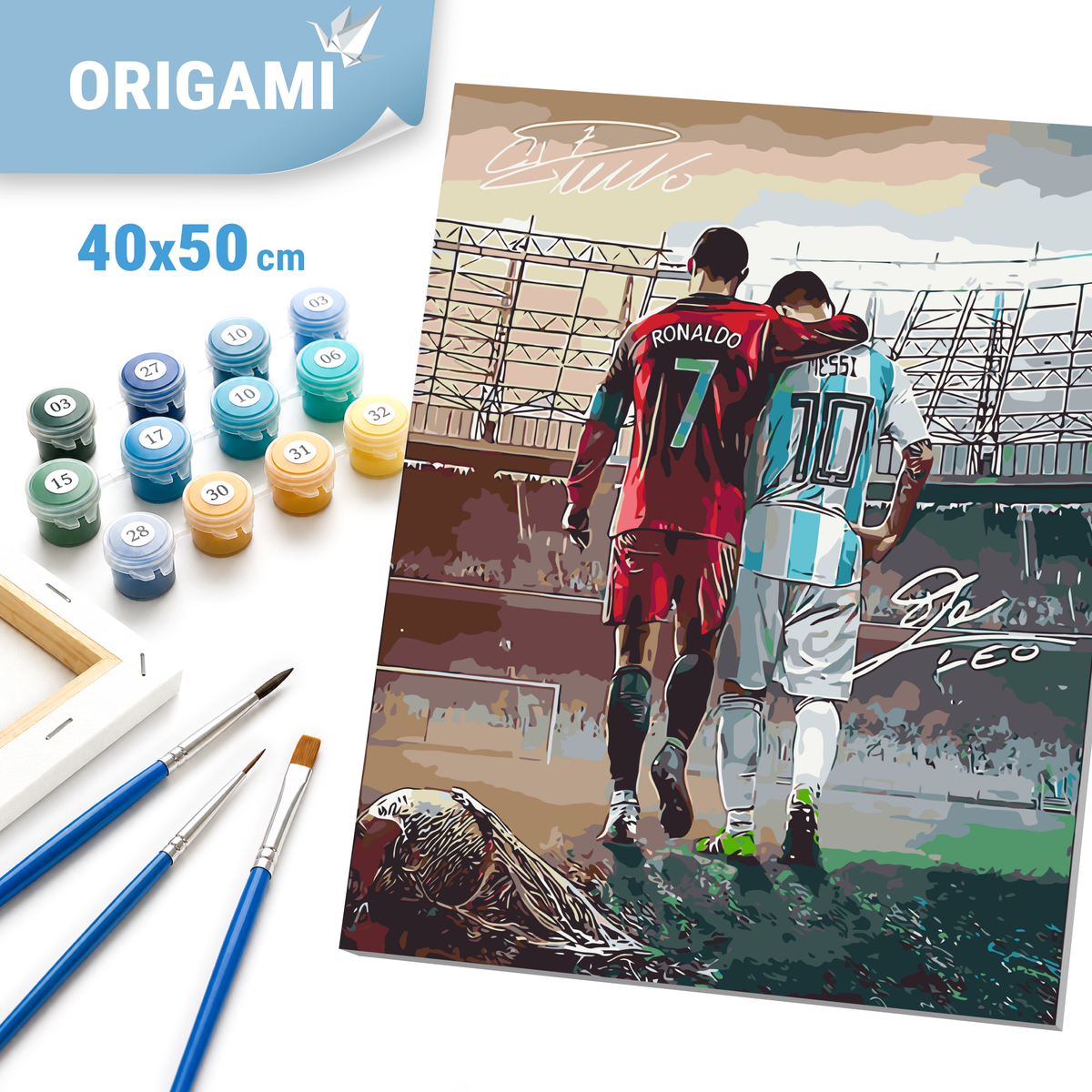 Malowanie po numerach 40x50 cm – Piłka nożna. Dwie legendy LW 3322