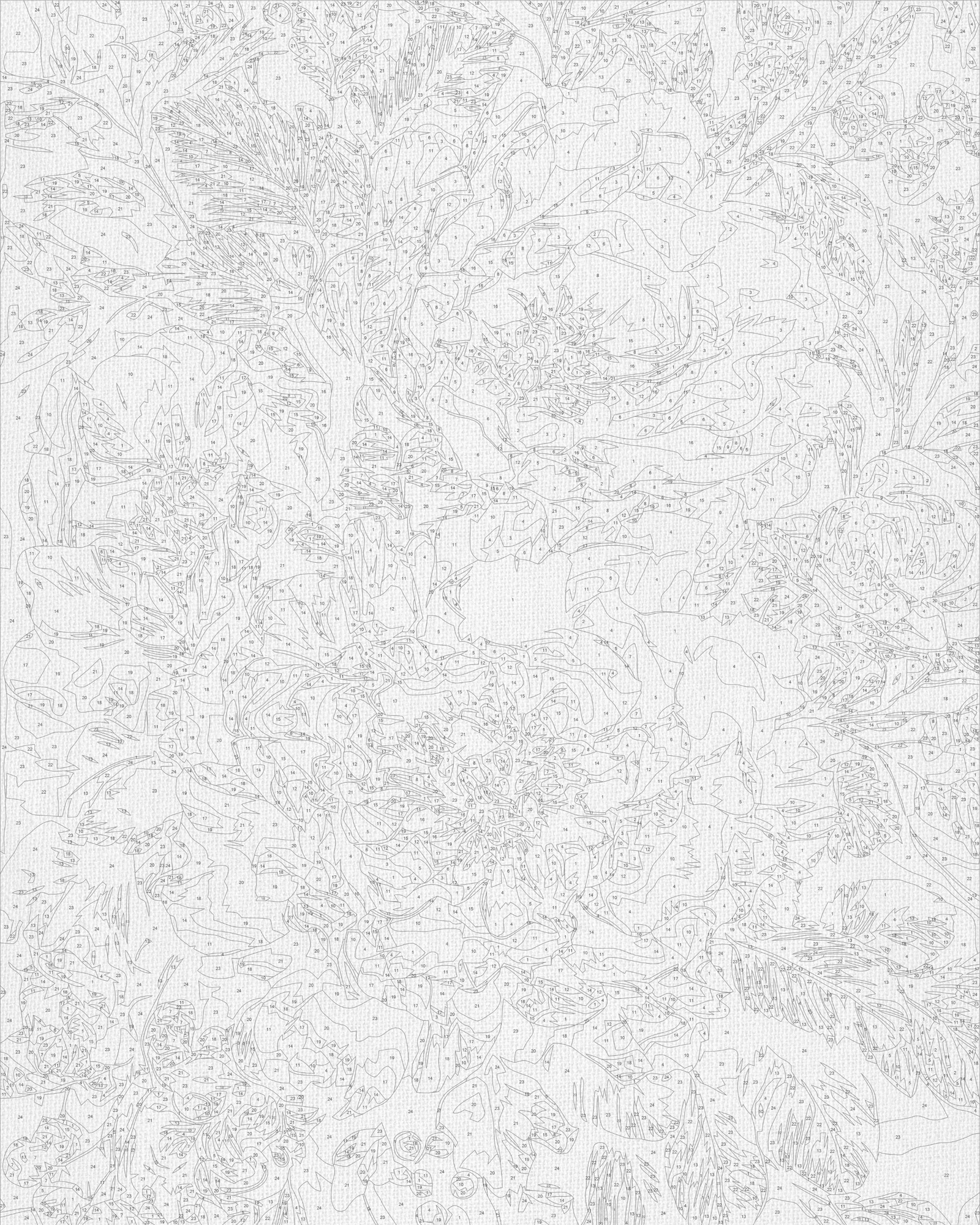 Malowanie po numerach 40x50 cm - Karmelowe piwonie - Kwiaty LW 3330-01