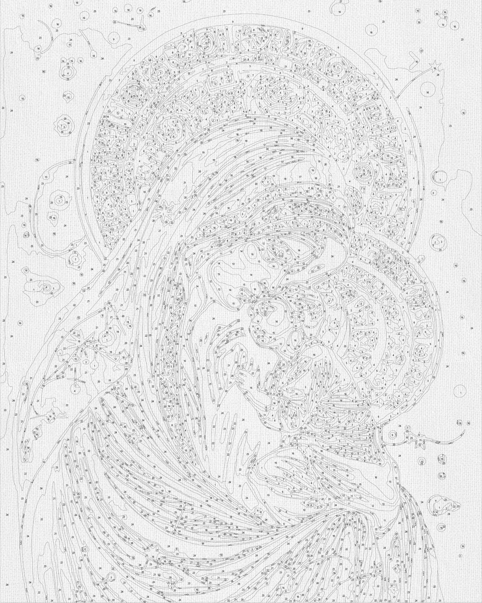 Malowanie po numerach 40x50 cm - Ikona Świętej Matki Bożej LW 3433