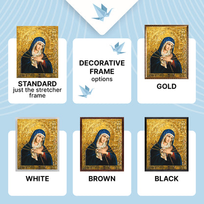 Paint by Numbers on a 40*50 cm frame. Religion. Icon of the Mother of God "Softening of Evil Hearts" with Metallic Paints LW 3434