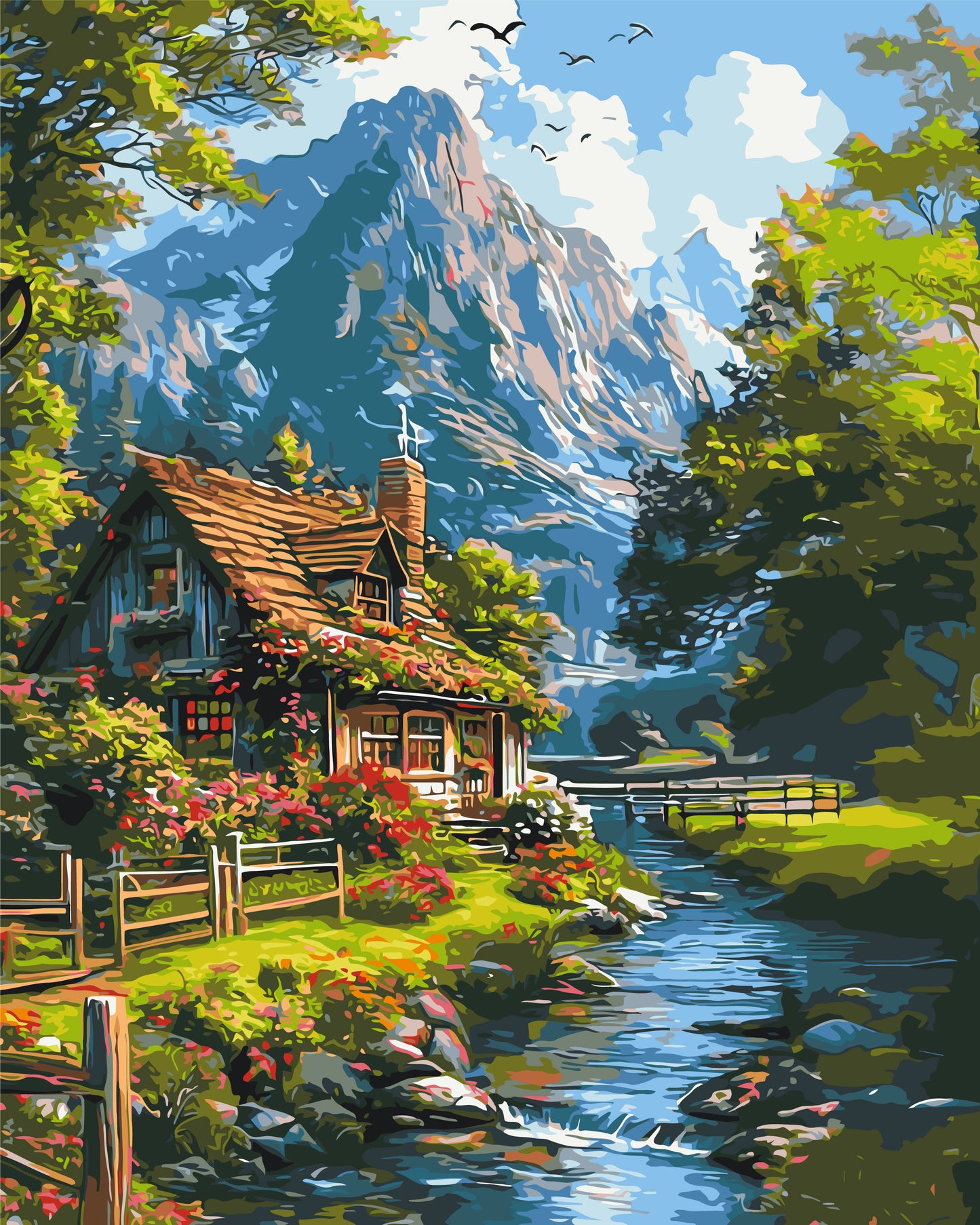Malowanie po numerach 40x50 cm pejzaż – Spokojne życie w LW 3438